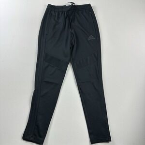 Adidas Track Pants Mens Small Black Climalite Activewear 3 Stripes Active Gym